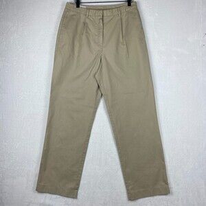 Brooks Brothers Pants Womens Size 10 Beige Khaki Pockets Straight Leg Ladies